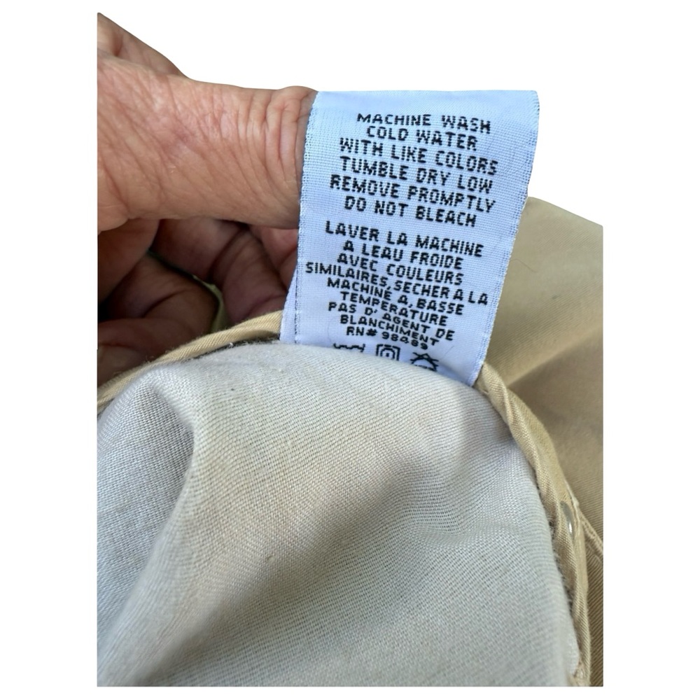 Stretch khaki Jeans Cotton Size 16 Made in USA NWT $188 - Picture 6 of 7